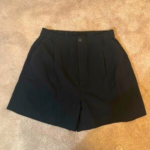 NWT Open Edit Black Pleated Shorts size medium Nordstrom